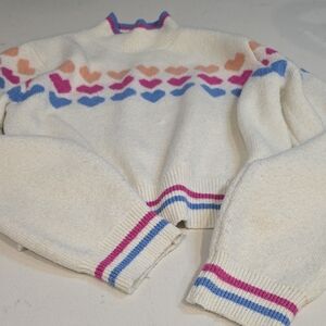 Jessica Simpson Cream Sweater with Heart Accents